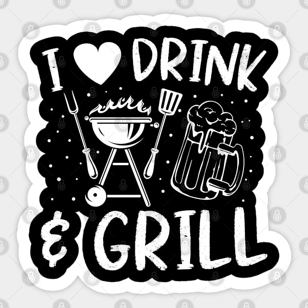 I Love Drink and Grill Sticker by AngelBeez29